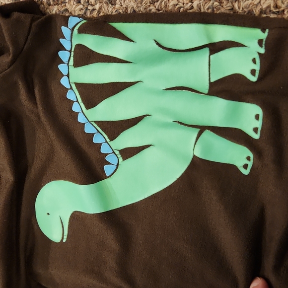 Carter's Boy's Short-Sleeved Pajama Set Size 2T Brown/Green - Picture 3 of 4